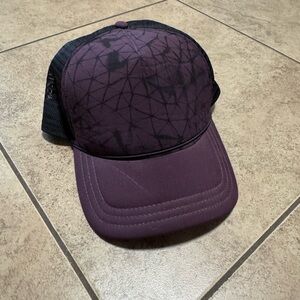 Lululemon Athletica Black and Purple Trucker Hat